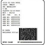 Mil-Std-129R RFID Label with PDF417