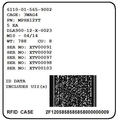 Application of radio frequency identification tags for marking of